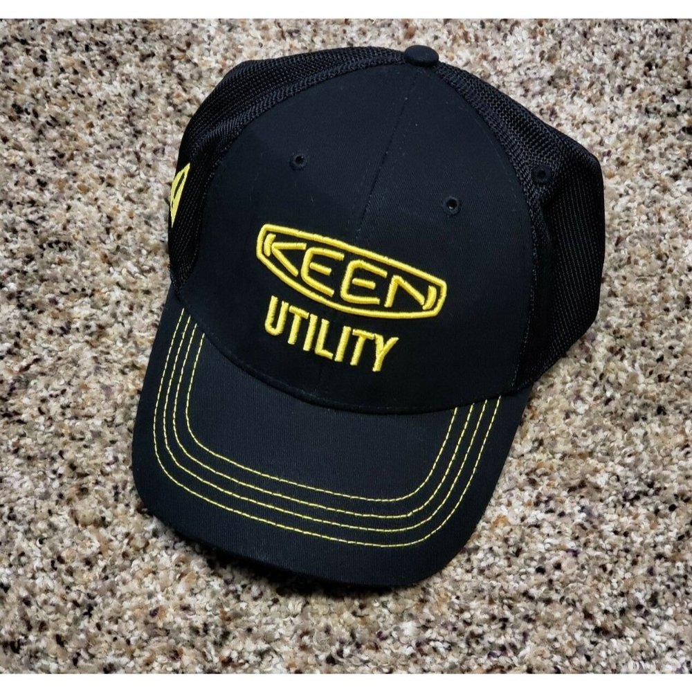 Keen Utility Trucker Style‎ Hat Black & Yellow NWT